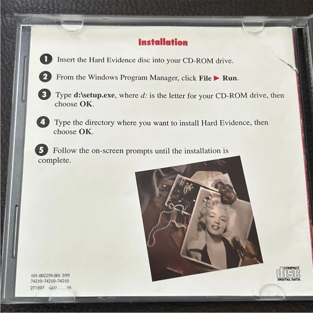 Hard Evidence: The Marilyn Monroe Files (PC, 1995)